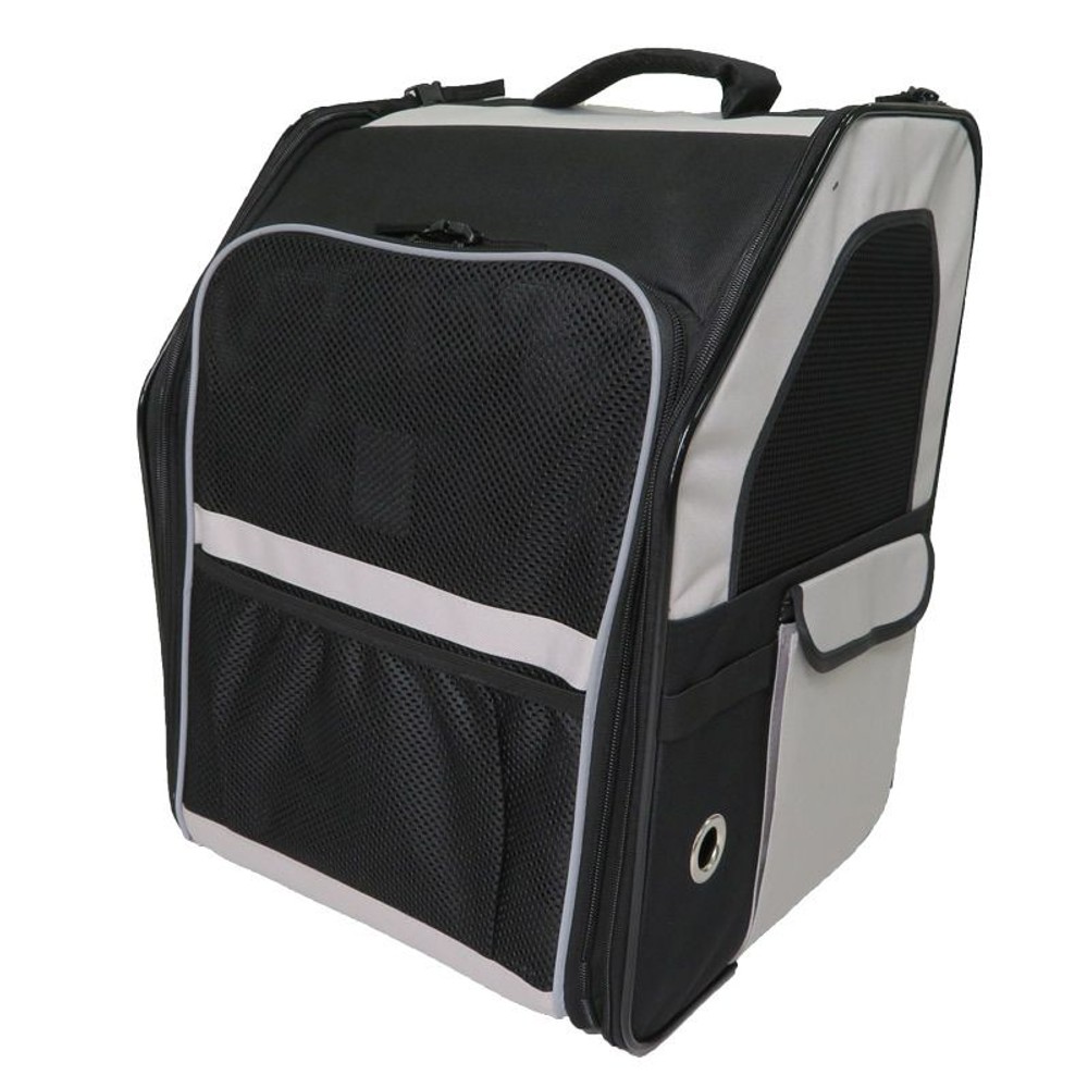 広がってケージにもなるペットリュック, ブラック, 約1730g