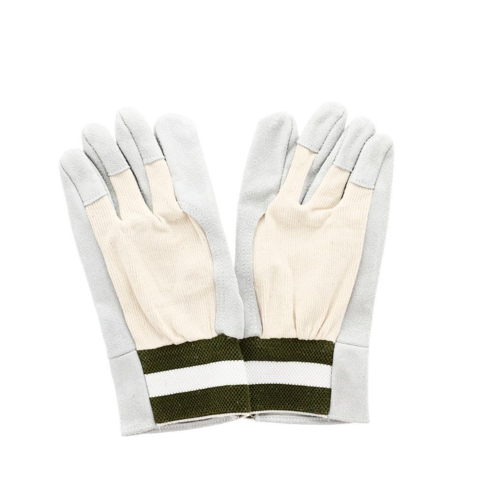 ムレにくい牛床革甲メリヤス手袋　10双入り, グレイ(M), Mサイズ