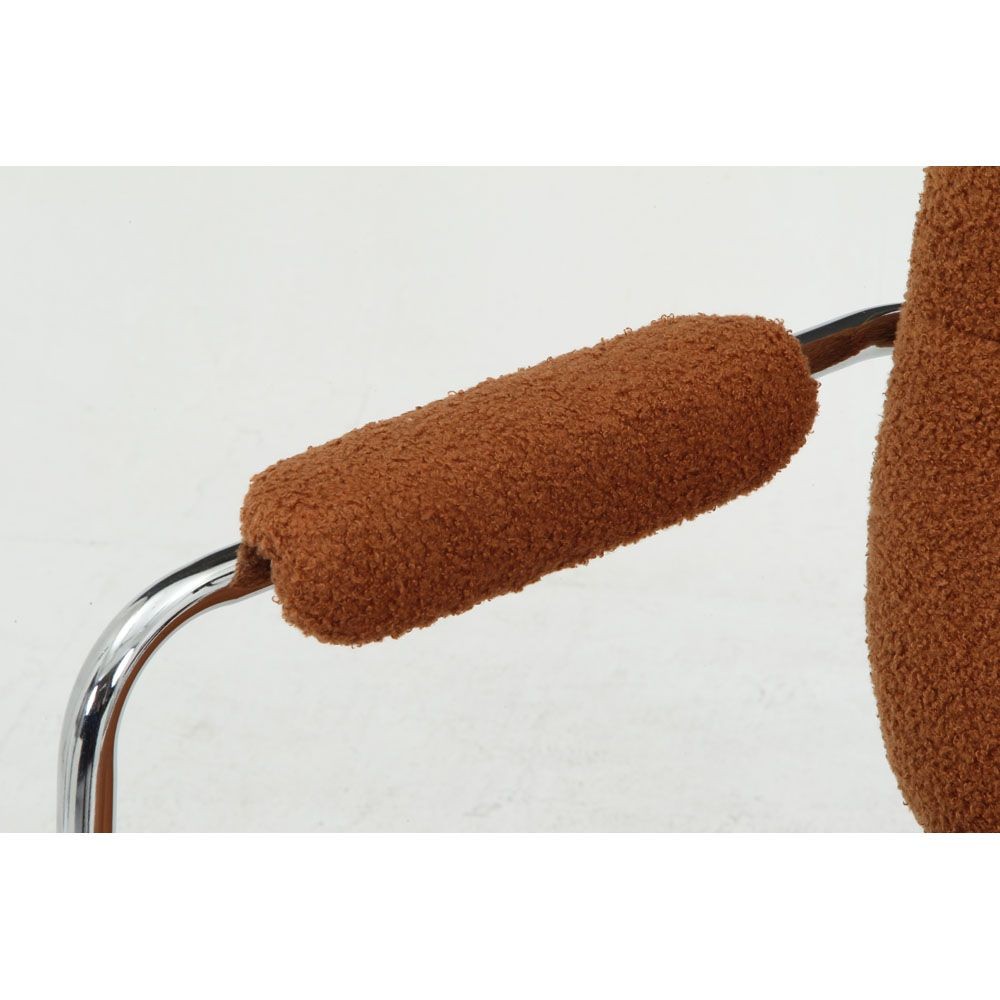 不二貿易 オフィスチェア　ルル　ＯＲ【メーカー直送・代引不可】, オレンジ, 幅550mm&times;奥行670mm&times;高さmm