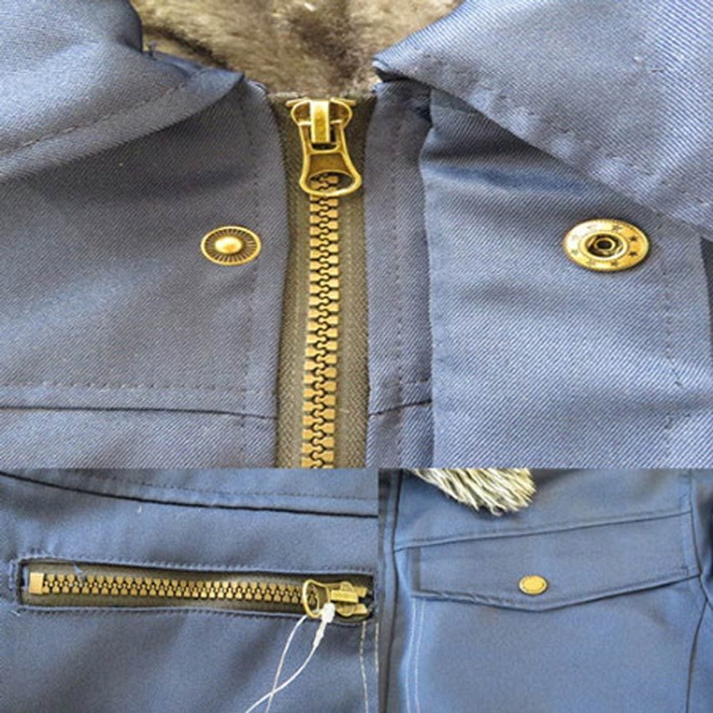 衿ボアブルゾン　ネイビー, ネイビー, Mサイズ