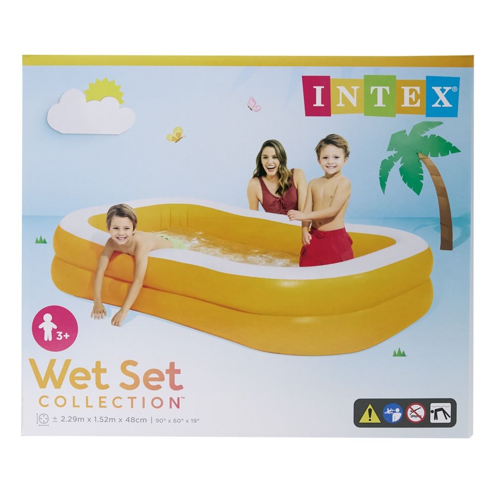 ＩＮＴＥＸ（インテックス）マンダリンファミリープール　ＯＲ　Ｕ５７１８１, オレンジ, 229cm×152cm×48cm