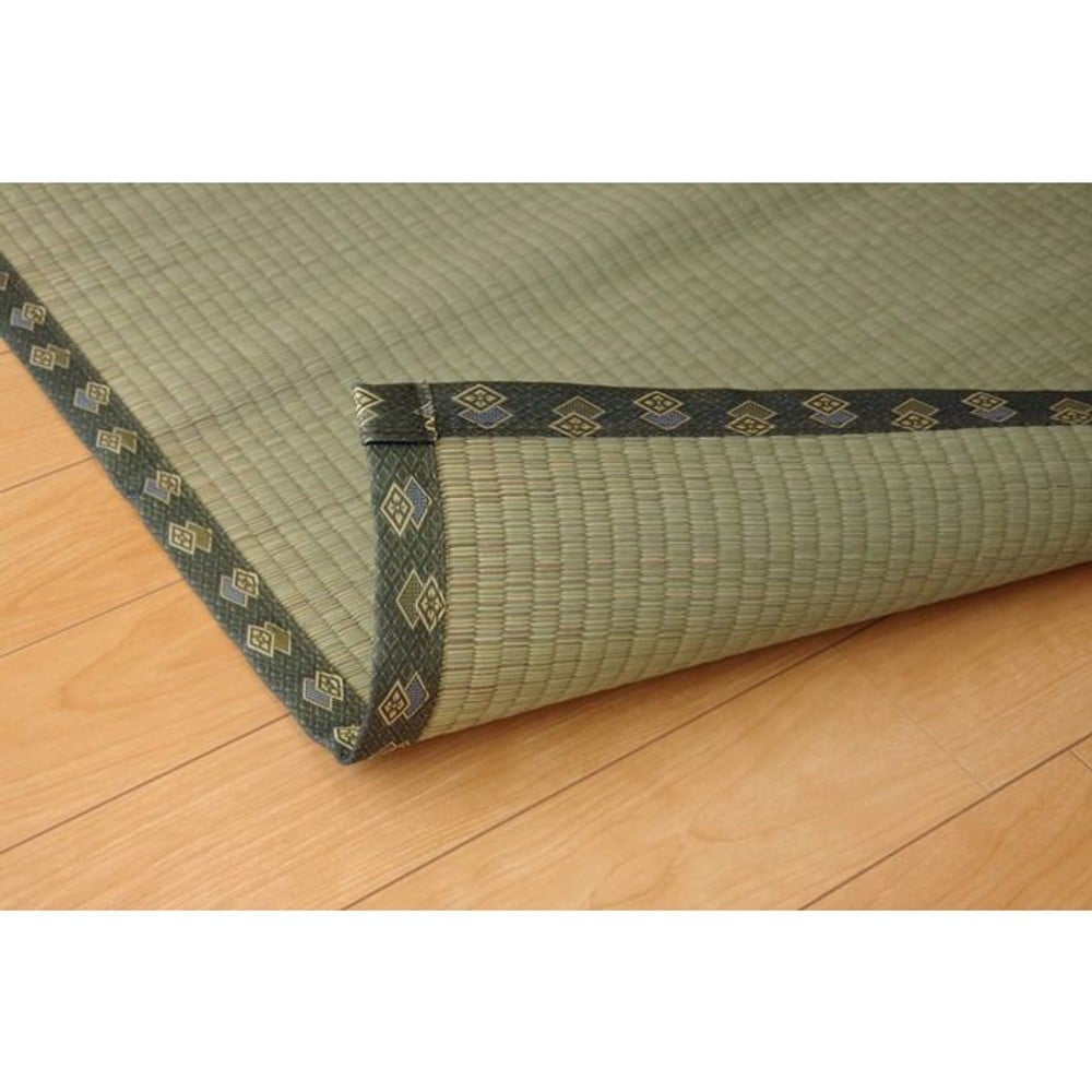 純国産 い草 上敷き カーペット 双目織 『松』 六一間 【メーカー直送・代引不可】, い草, 六一間2畳(約185&times;185cm）