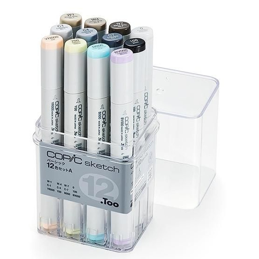 コピックスケッチ ベーシック 12色セット A 12502079, ベーシック 12色セット A, コピックスケッチ セット