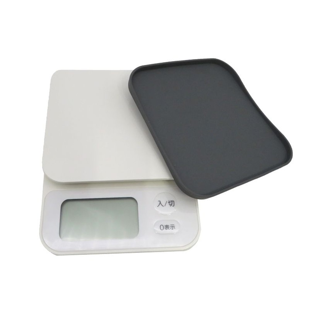 0．1ｇ単位ではかれるデジタルスケール　2ｋｇ　カバー付, ブラック, 約340g