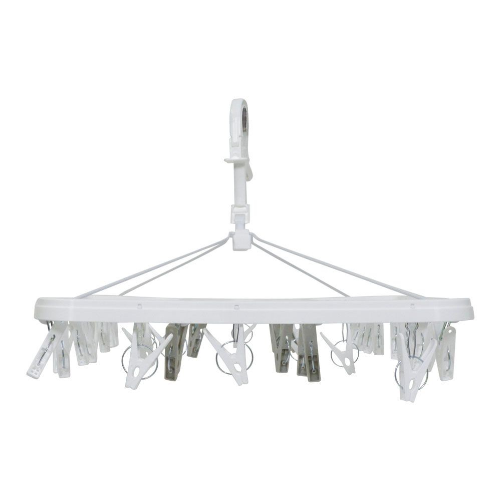 WIZ'A ウィザ 強力フレーム洗濯ハンガー４２ピンチ, ホワイト, 42P