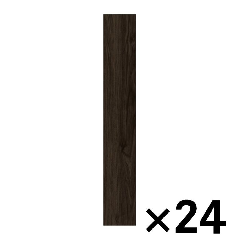ゆかペタ105　ウォールナットダークブラウン 約15&times;90ｃｍ &times;24枚セット, ウォールナットダークブラウン, 約15&times;90ｃｍ