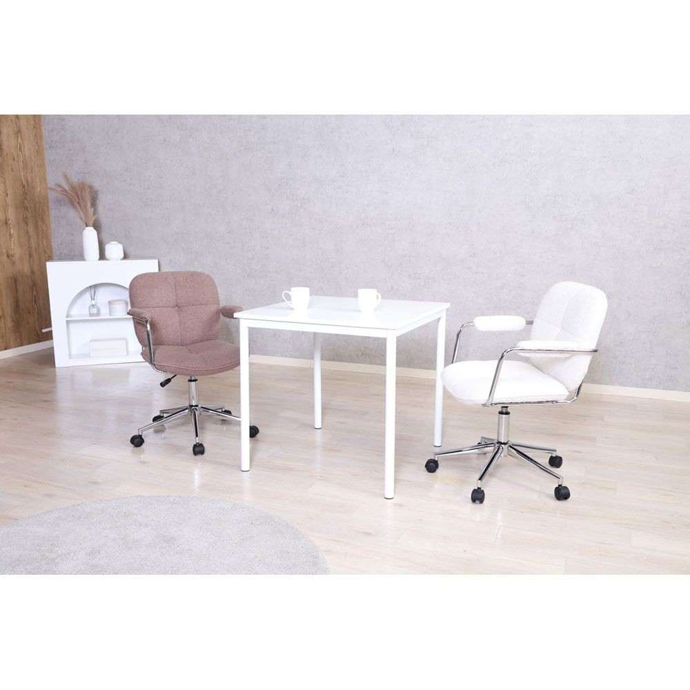 不二貿易 オフィスチェア　ルル　ＢＲ【メーカー直送・代引不可】, ブラウン, 幅550mm&times;奥行670mm&times;高さmm