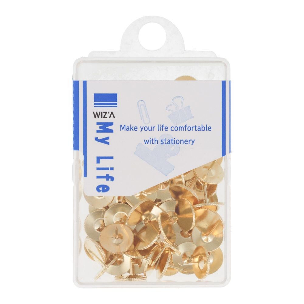 ウイザ WIZ'A二重画鋲　60本入, ゴールド, 60本入