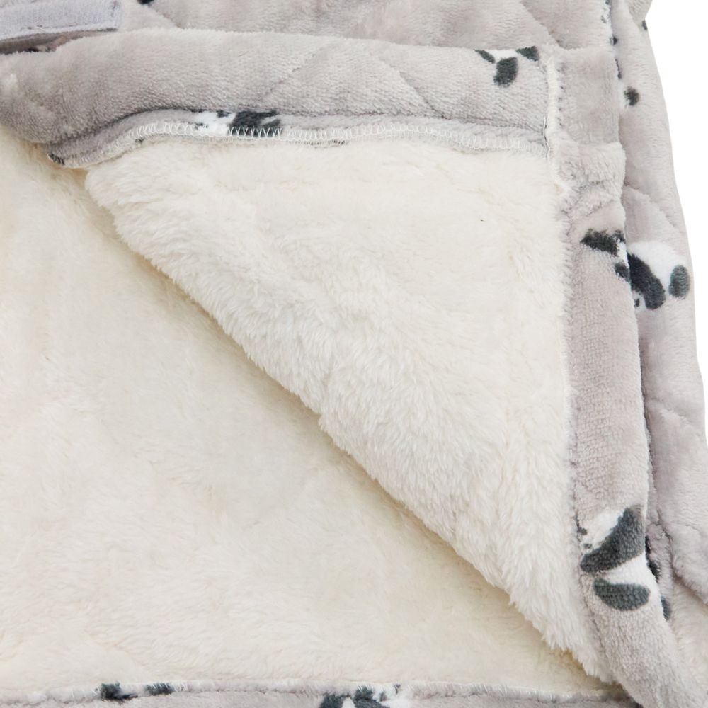 WIZ'A　ウィザ　アニマル柄はんてん, グレー, 85&times;75cm