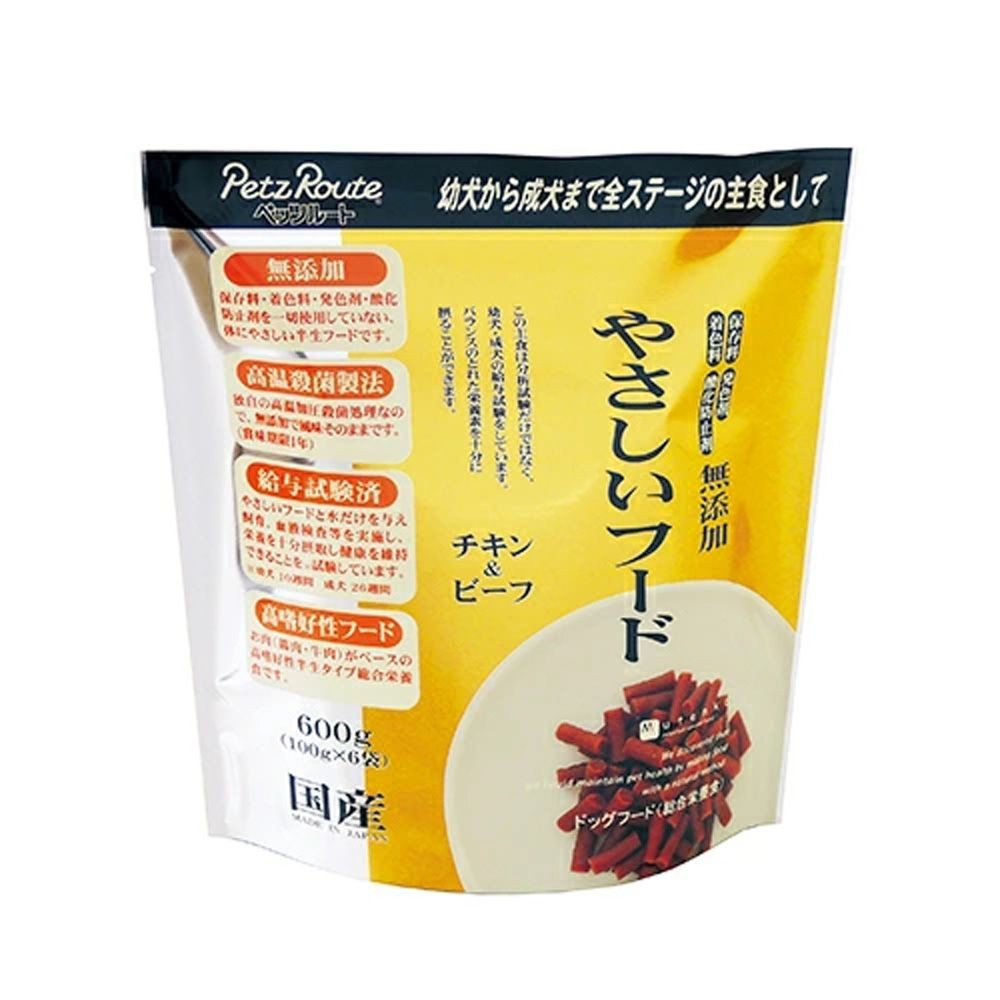ペッツルート やさしいフード チキン&ビーフ 600g, チキン&ビーフ, 600g