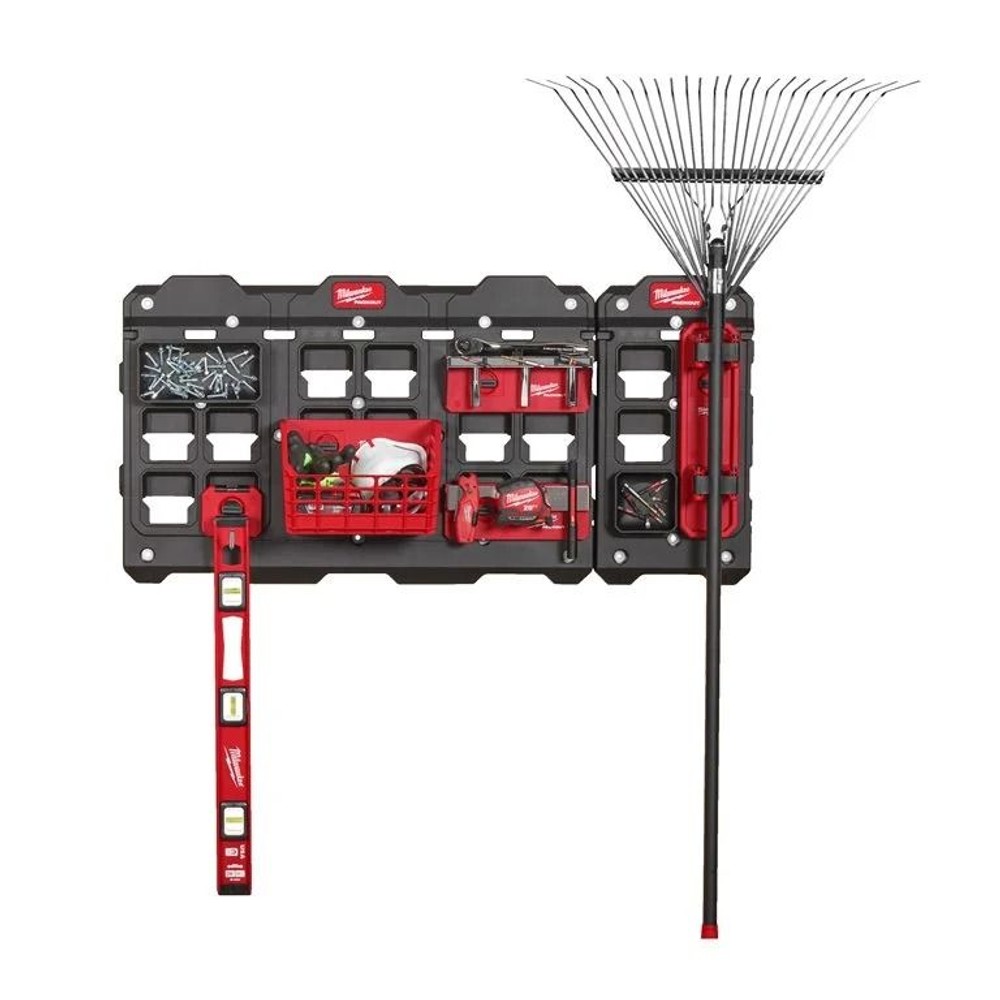 milwaukee PACKOUT ウォールマウンティングプレート Sサイズ, 黒, Sサイズ