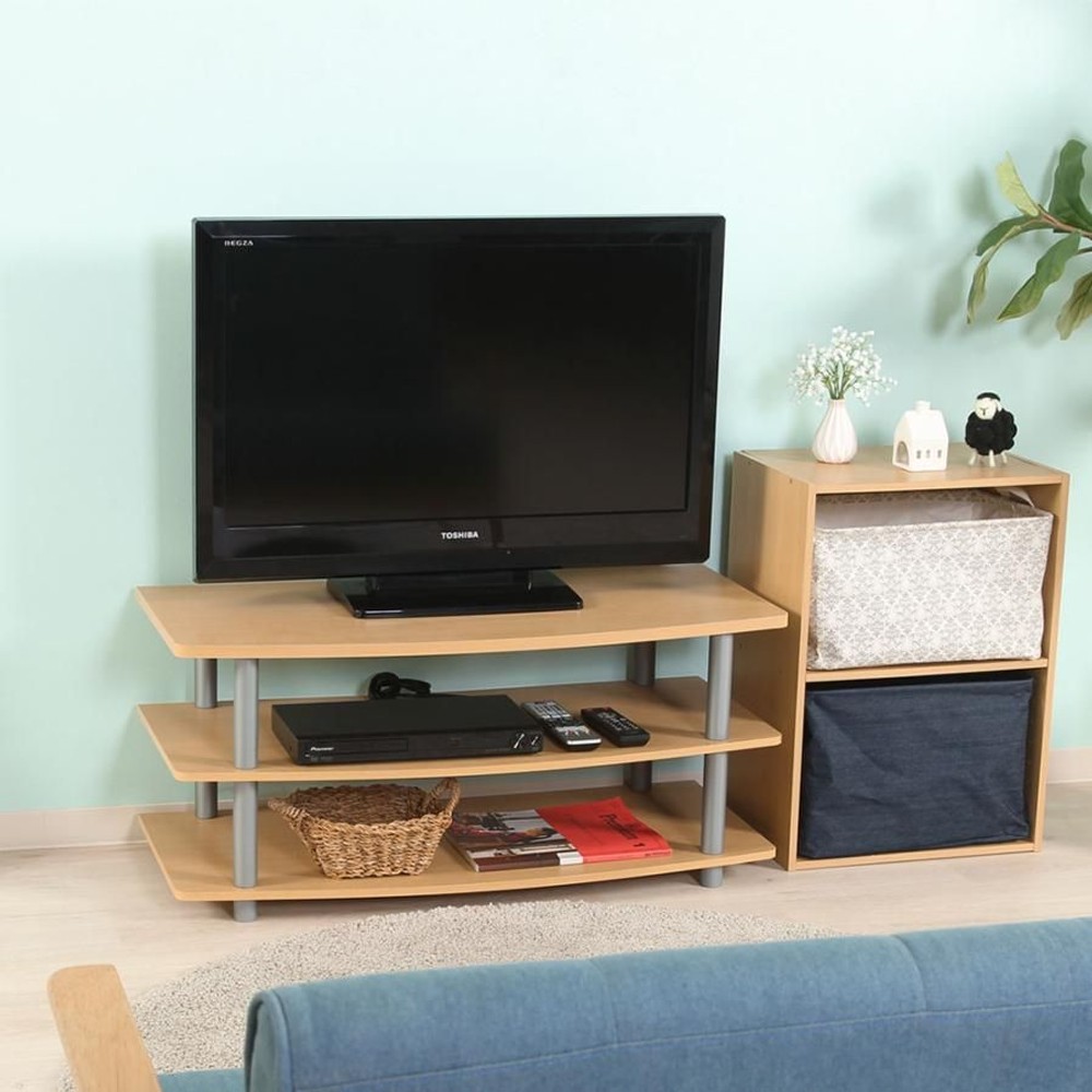 不二貿易  ＴＶラック　90 【メーカー直送・代引不可】, ナチュラル, 90cm幅