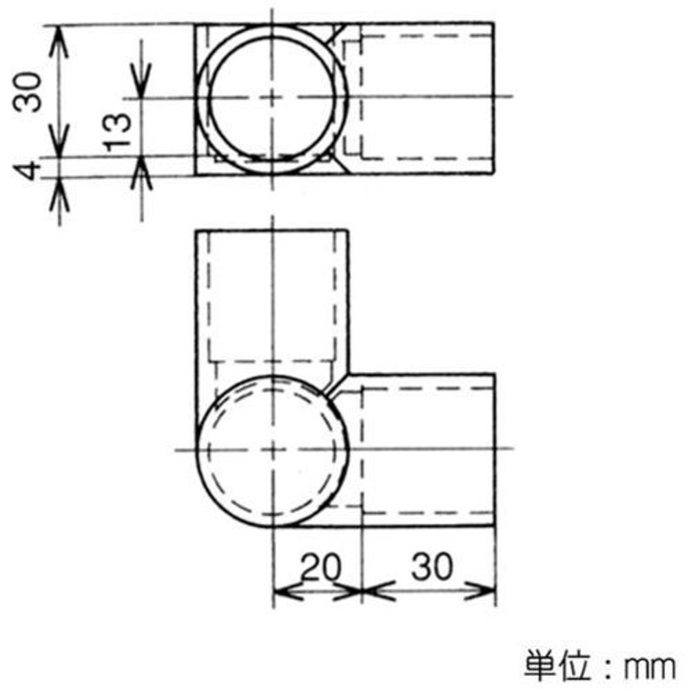 YAZAKI 矢崎化工 イレクタープラスチックジョイント J-119A S コーナー用 &Phi;28用, アイボリー, J-119A S