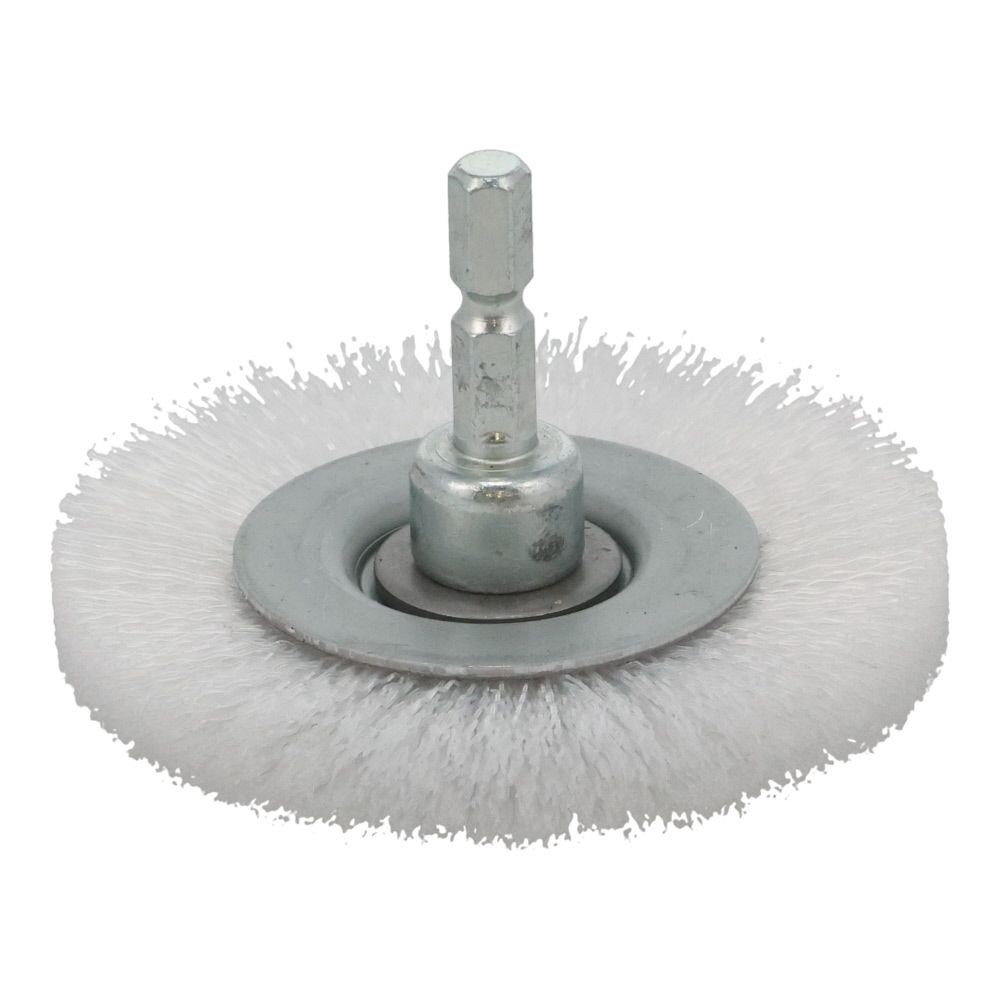 六角軸付ホイールブラシ　PP　75mm　RHー13, ホワイト, 75mm