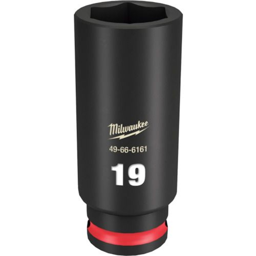 milwaukee SHOCKWAVE IMPACT DUTY ディープインパクトソケット 3/8インチ(9.5mm)角 19mm, 49-66-6161, 19mm