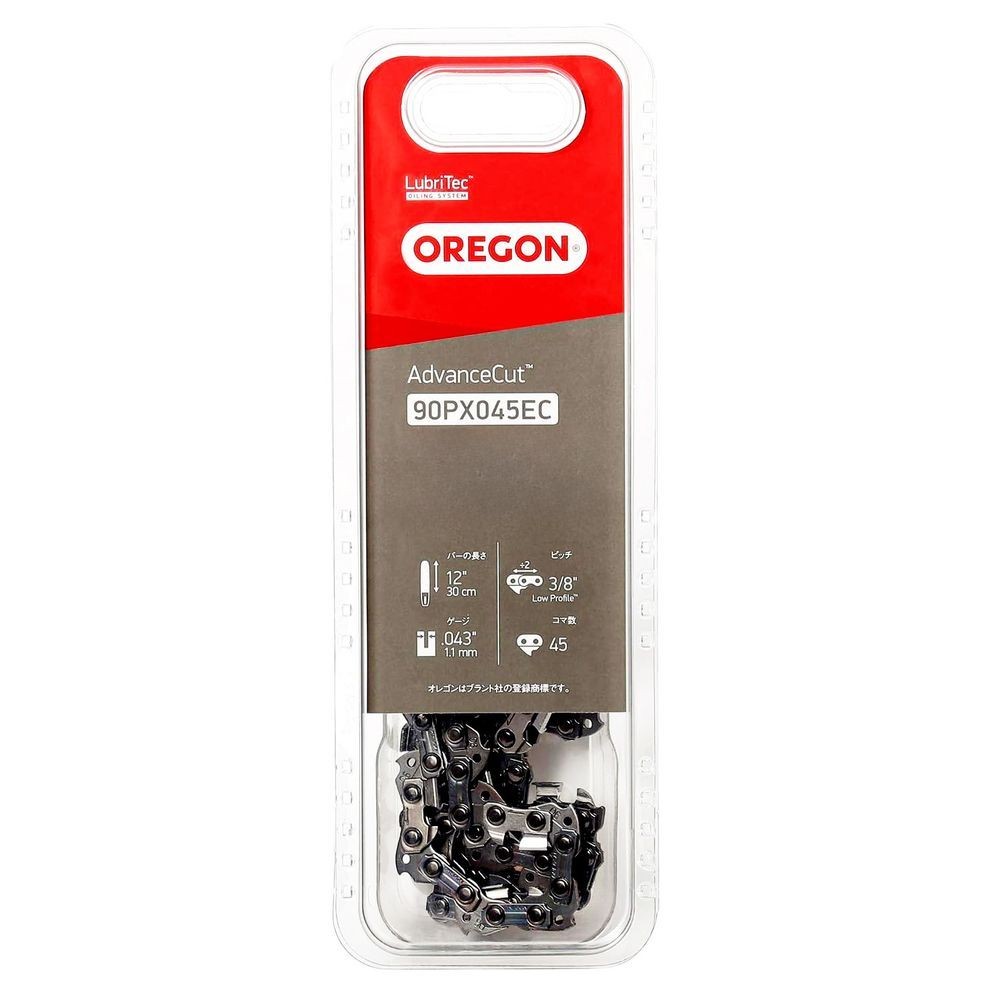 OREGON（オレゴン） ソーチェーン　チェーンソー　替刃　１２インチ（３０ｃｍ）　４５コマ 90PX045EC, 替刃, 12インチ 45コマ