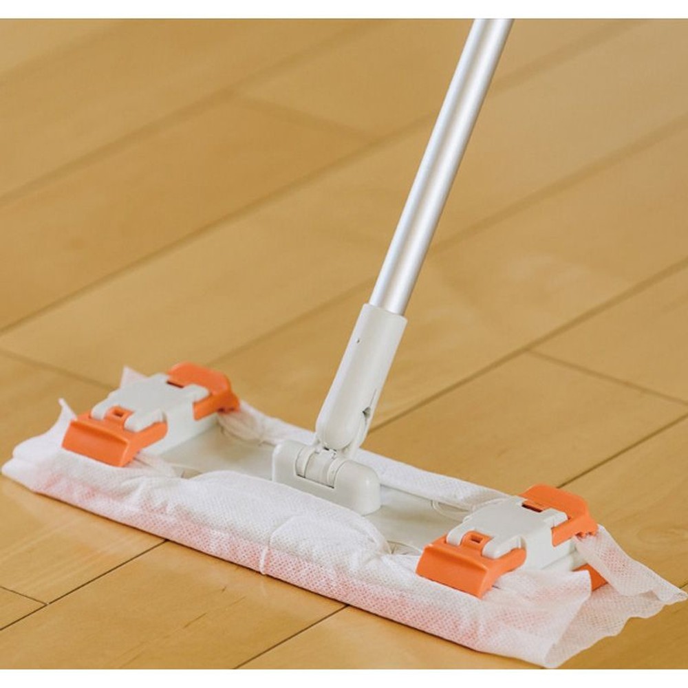 山崎　雑巾が使えるフローリングワイパー, カラー, 68.5〜114.5cm