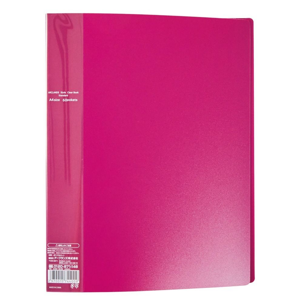 クリアブックスタンダードＡ4 60ポケット, ブラック, 60ポケット