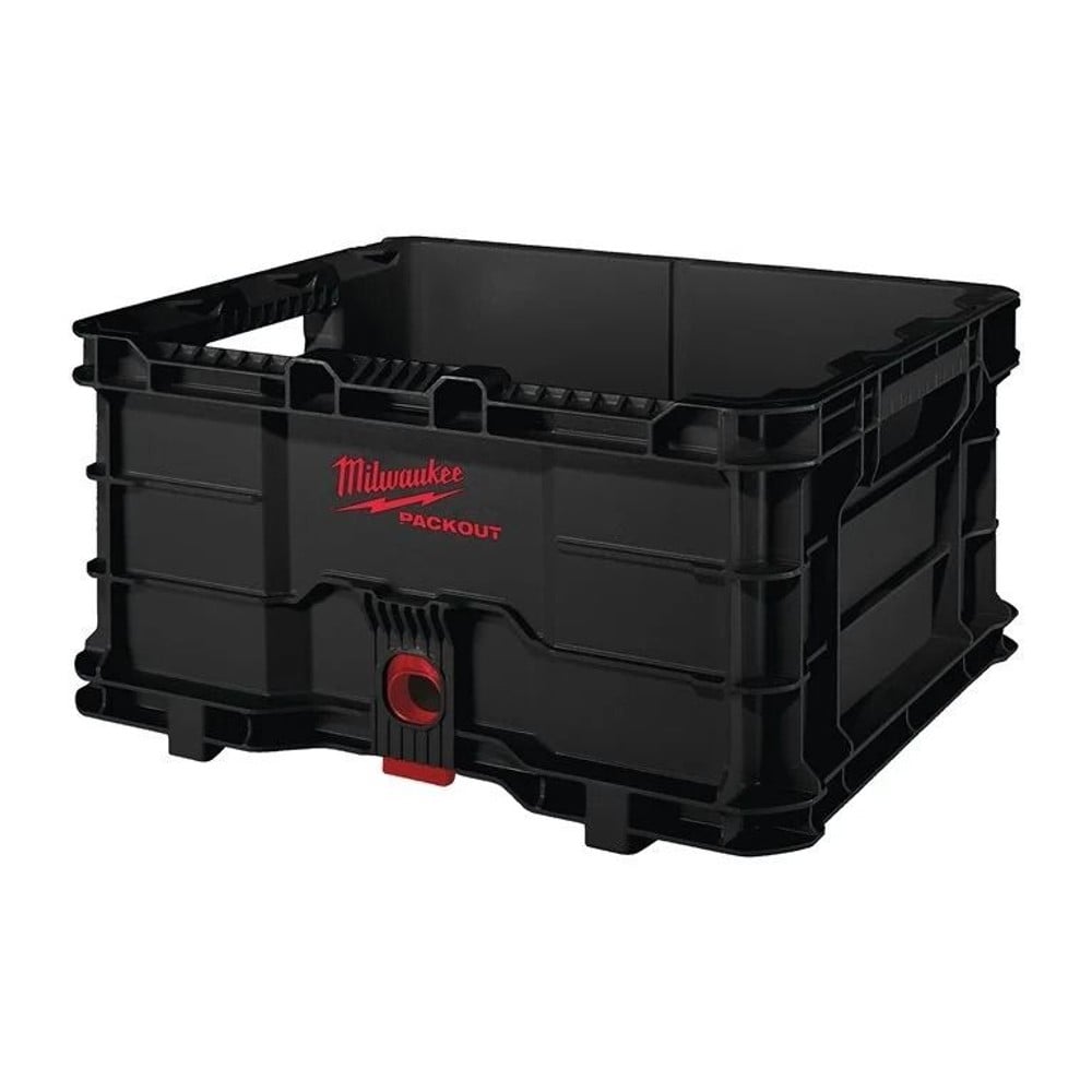 【数量限定】 milwaukee PACKOUT コンテナ ブラック, 黒, 幅47.5&times;奥行38.9&times;高さ25.1cm