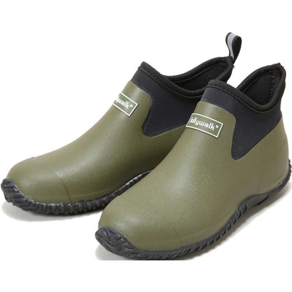 ジョリーウォーク 足にぴったり防水ブーツ カーキ レインブーツ