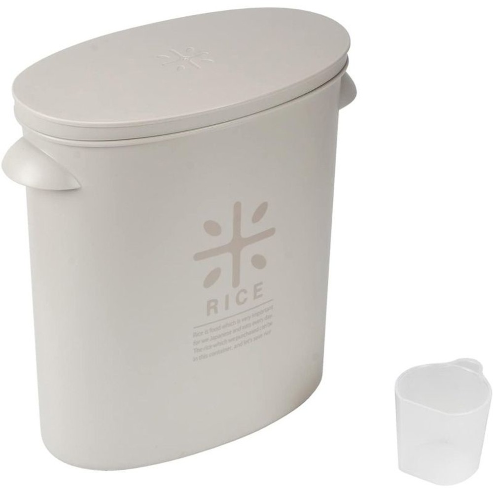 ベストコ　Style Storage 袋のまま米びつ 5kg用, ワームグレー, 5k用