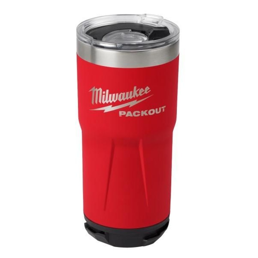 millwaukee ミルウォーキー PACKOUT タンブラー (L) 48-22-8392R, レッド＋ブラック, 590ml