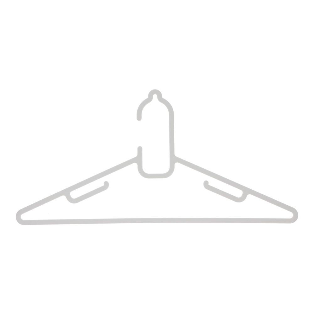 えり元がきれいに干せるランドリーハンガー5本, ホワイト, 約幅43&times;高さ21cm