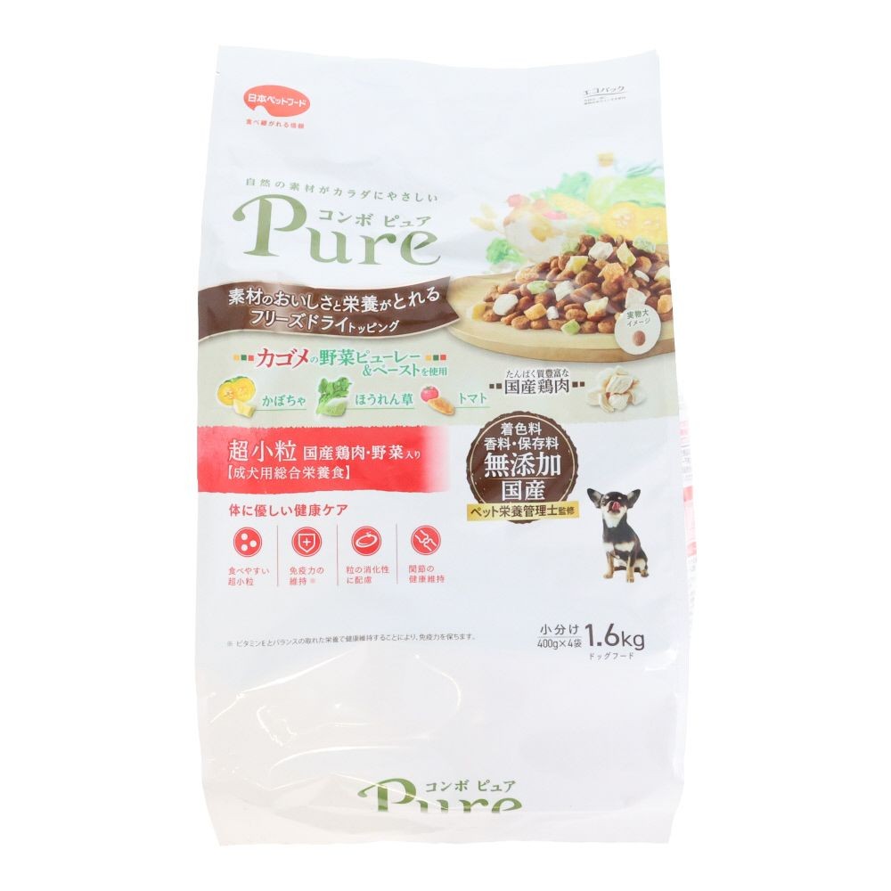 日本ペットフード　コンボピュアドッグ　超小粒　１．６ｋｇ, 超小粒, 1.6kg