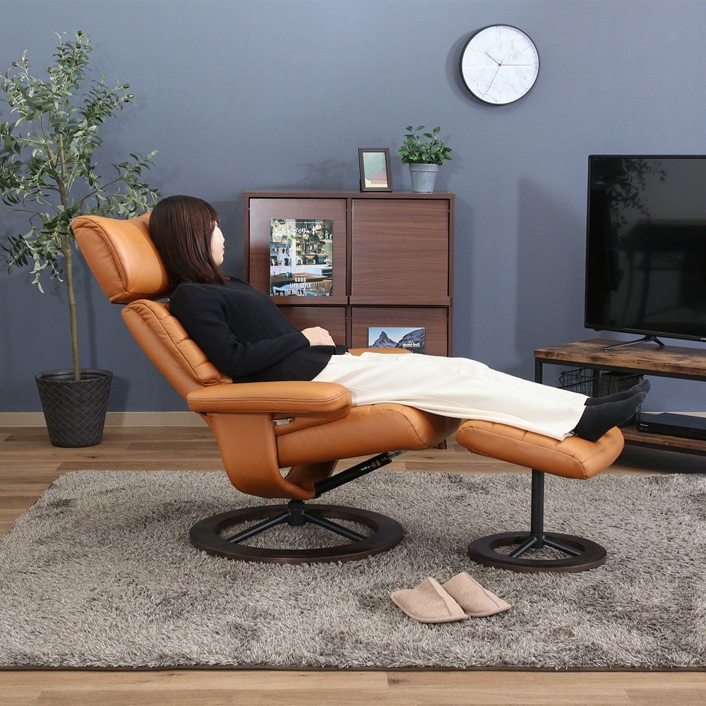 不二貿易 パーソナルチェアー　オール　ＣＭ【メーカー直送・代引不可】, オレンジ, 幅810mm&times;奥行mm&times;高さmm