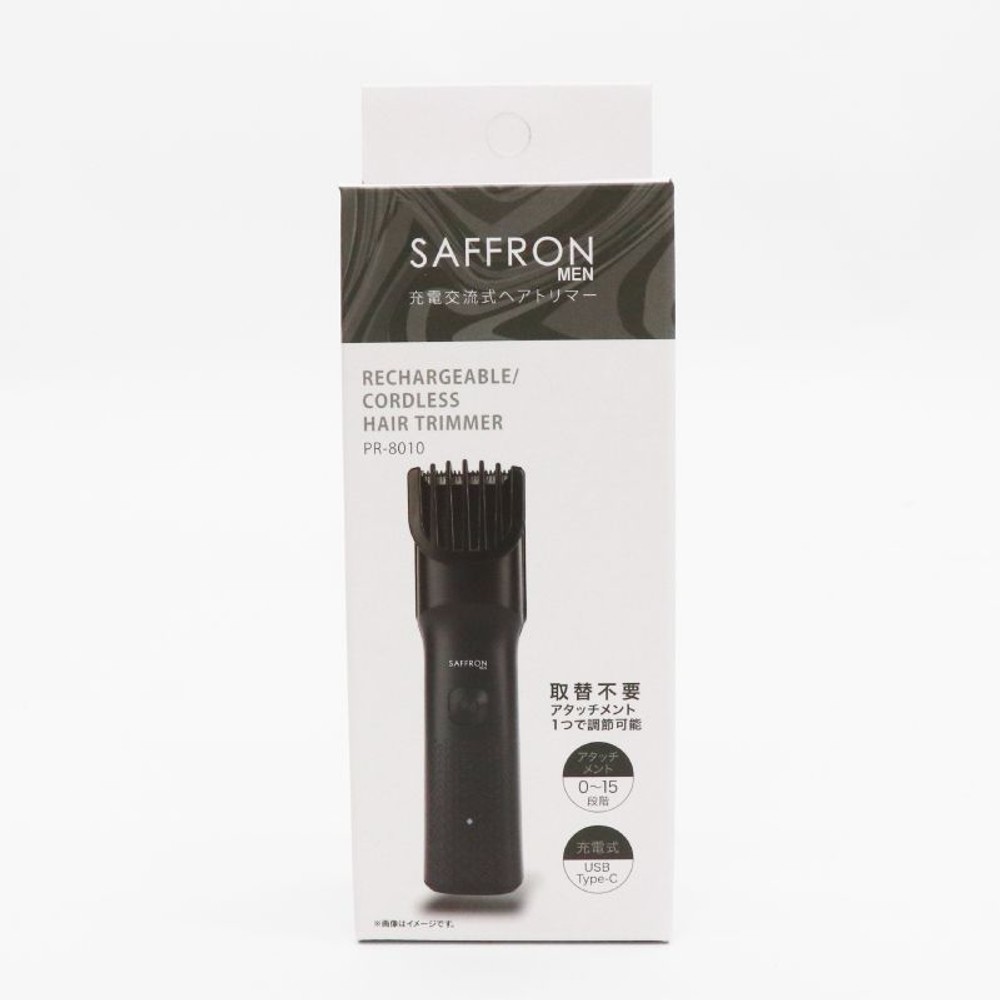ＳＡＦＦＲＯＮ　ＭＥＮ　充電交流式ヘアトリマー　ＰＲー８０１０, ブラック, PR-8010