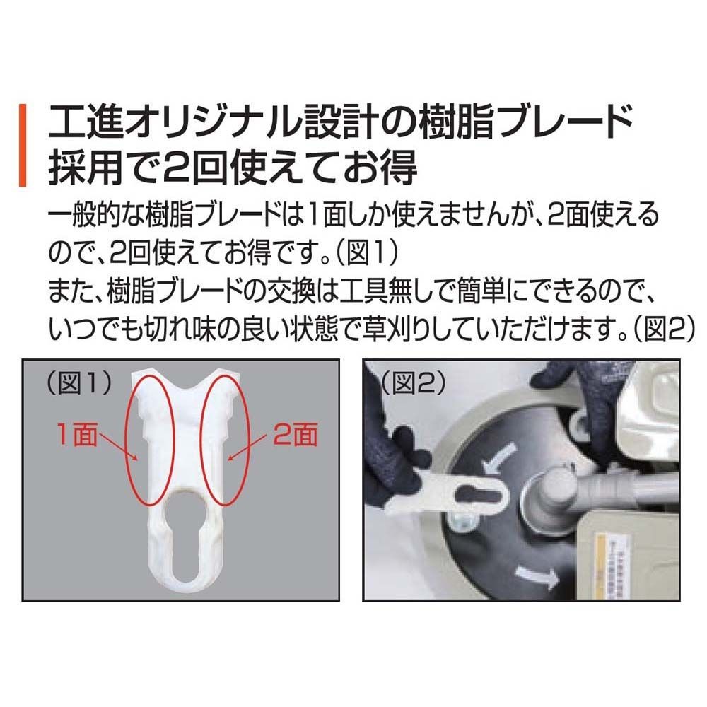 【現行品】工進　手押し式エンジン草刈機ＥＦＲー26Ｃ, 白, 26cc