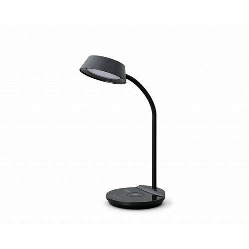 LEDデスクライト Qi充電 平置きタイプ 調光・調色 ブラック LDL-QFDL-B, ブラック, 幅160&times;奥行230&times;高さ340mm