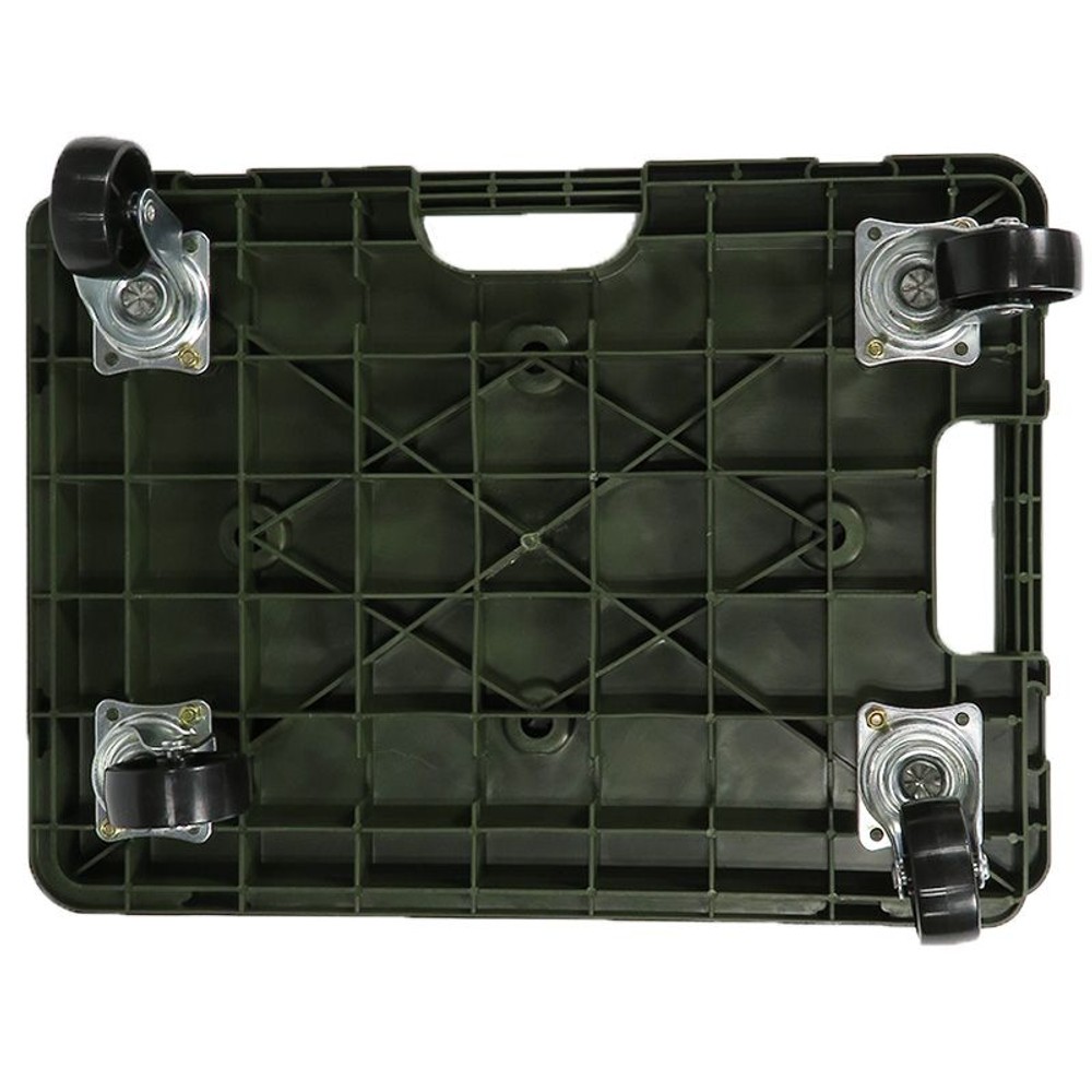 【数量限定】樹脂連結台車　約495&times;365ｍｍ（収穫カゴサイズ）, グリーン, 約495&times;365ｍｍ