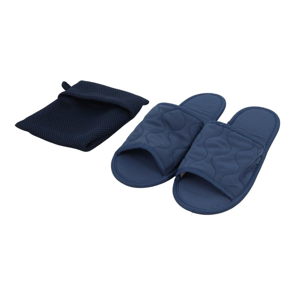 洗える携帯スリッパ, ネイビー, 約23〜25cm