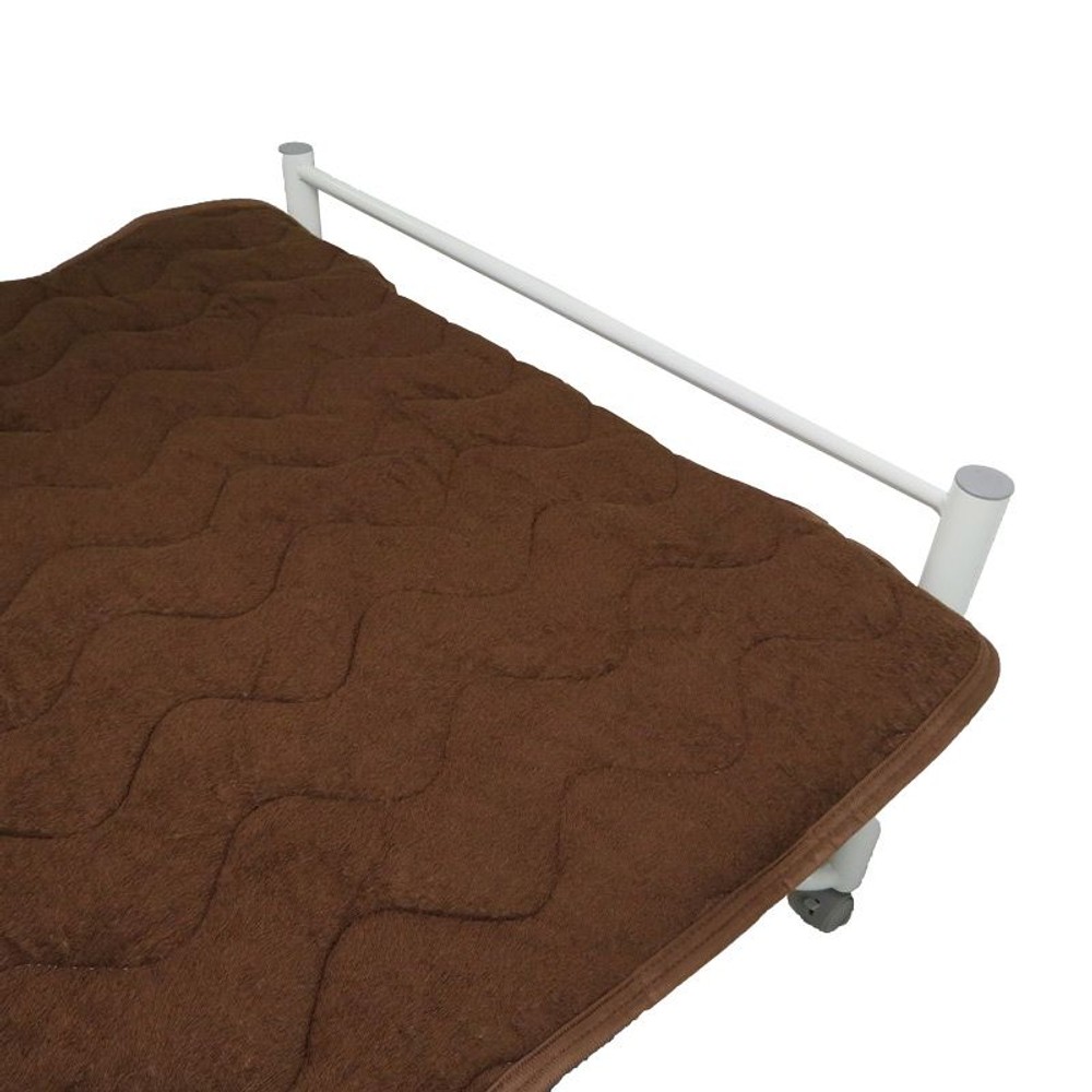 綿タオル地敷きパッド　ダブル, ベージュ, ダブル