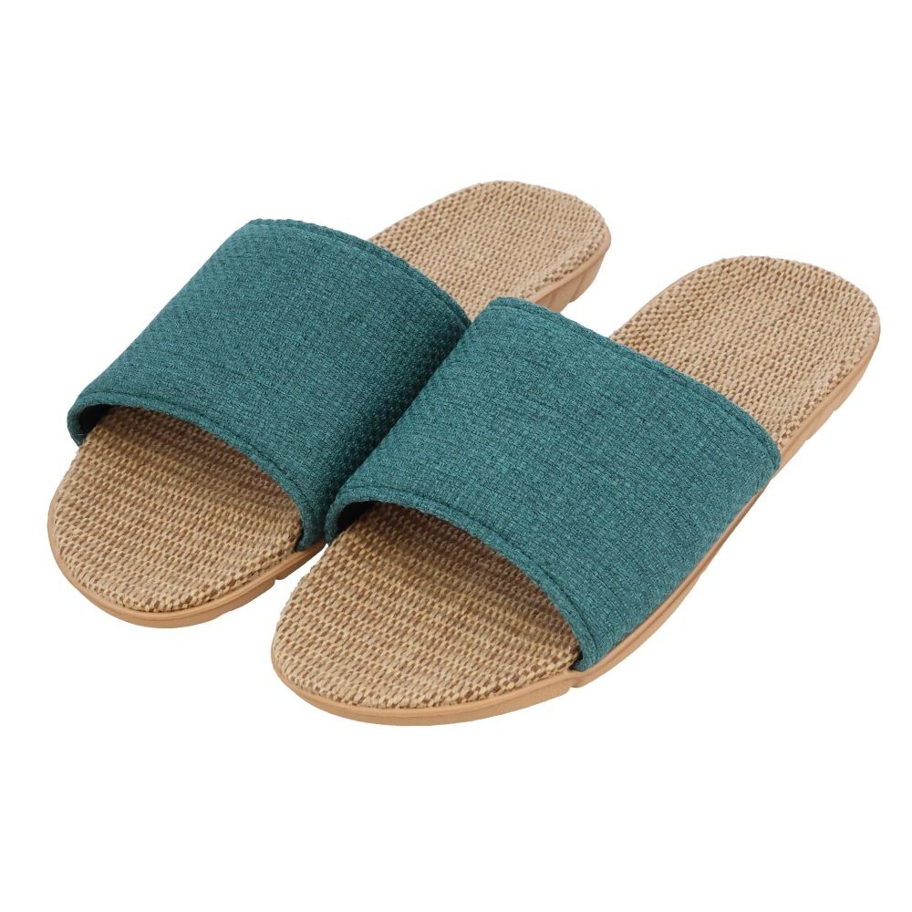 麻中カップインソールスリッパ　ＢＬ　Ｌ, ブルー, Lサイズ