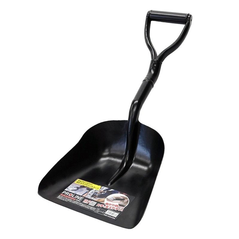 金象ＰＲＯ　ガラ入れスコップ　大Ｐ柄, 黒, NO.18396