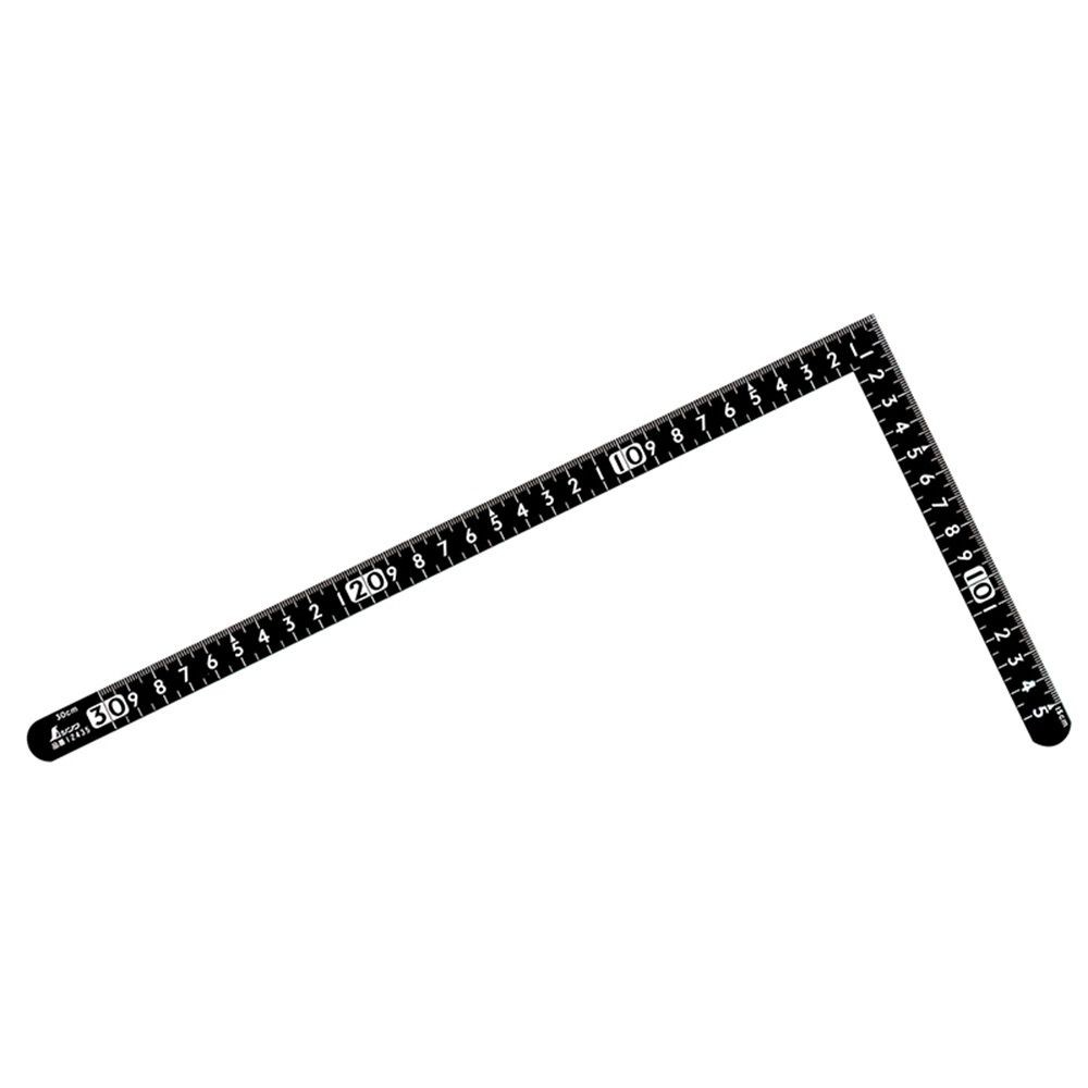 曲尺小型 サンデーカーペンター 黒色 30&times;15cm 表裏同目白目盛, 黒, 30&times;15cm
