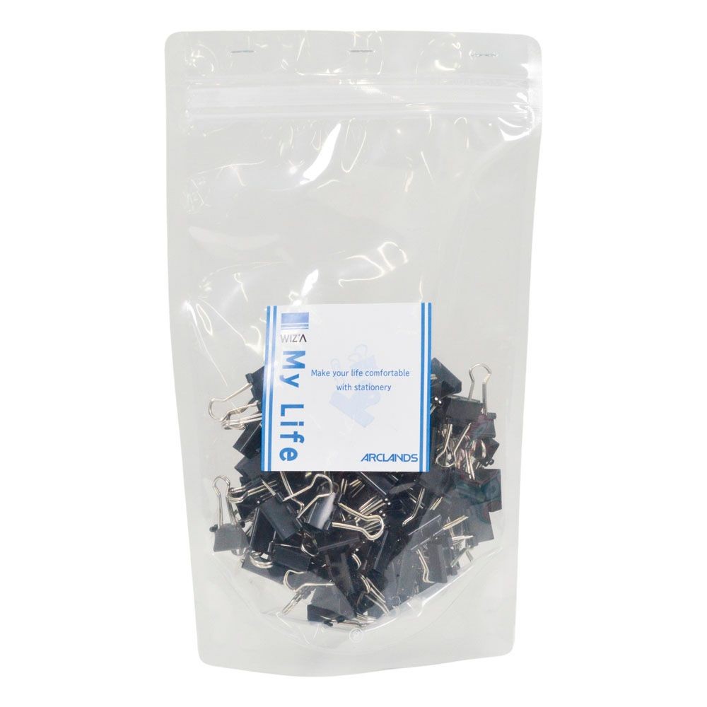ウイザ WIZ'Aダブルクリップ, 黒(豆), 豆 120個入