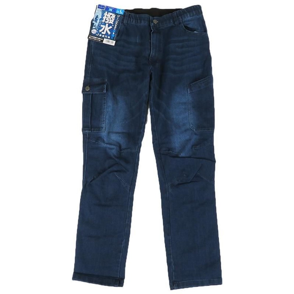 撥水ストレッチジーンズ　股下76cm　インディゴ, インディゴ（M）, Mサイズ
