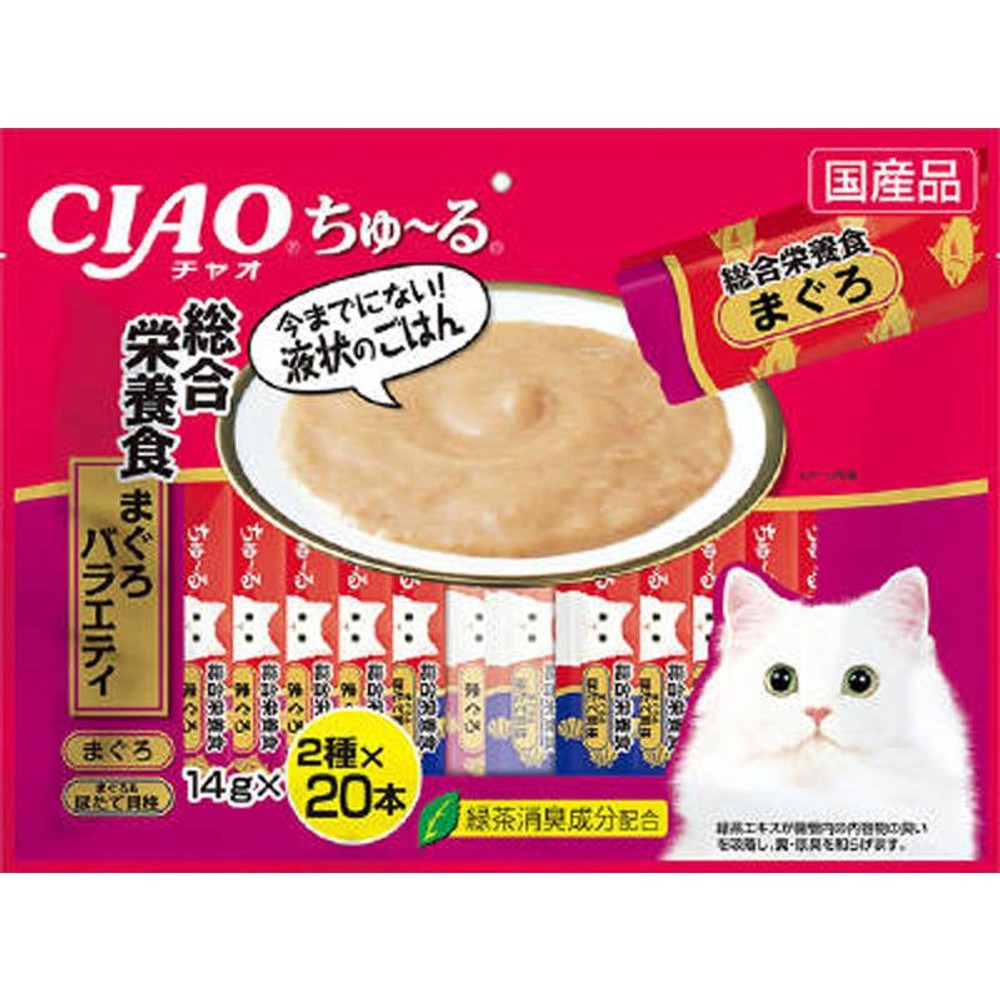 ちゅ〜る　総合栄養食　まぐろバラエティ　40本入り, まぐろバラエティ, 14g&times;40本