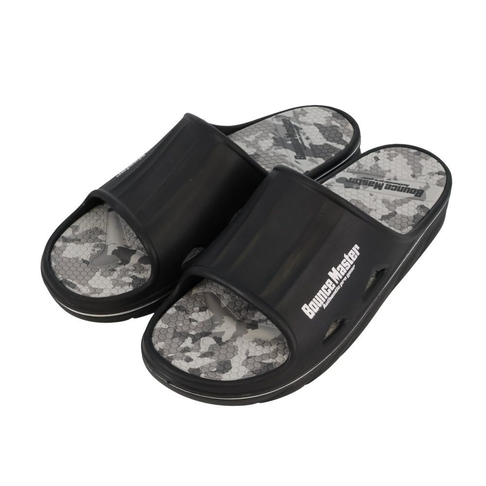 紳士　ＢＭ防滑高弾力　シャワーサンダル　ＢＫＧＹ　Ｌ, ブラック&times;グレー, Lサイズ