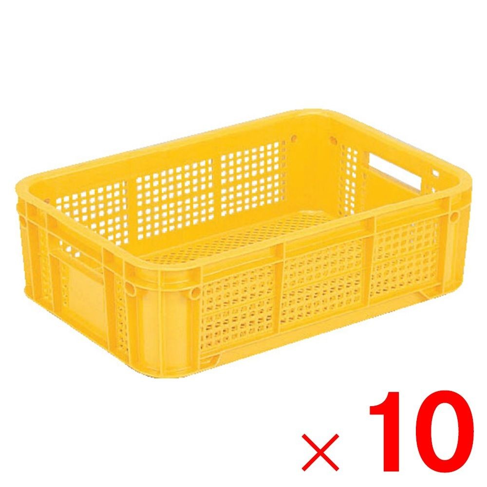サンコー サンテナー B#25-6 イエロー 102453-00 ×10個セット【メーカー直送・代引不可】【法人限定】, イエロー, 10P