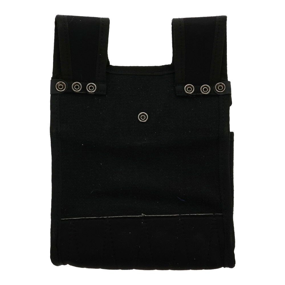 職人作　スリット帆布腰袋, 黒, 幅205mm