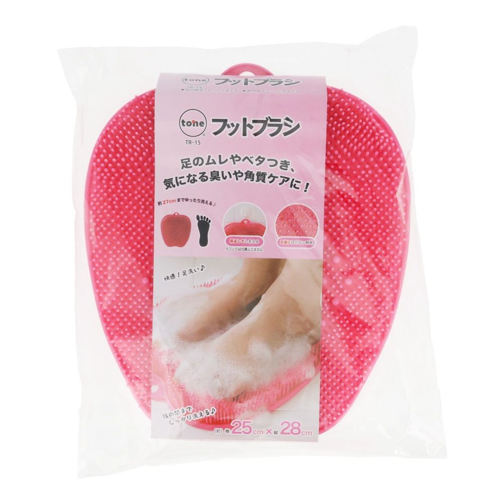フットブラシ　ピンク, ピンク, 25×28cm