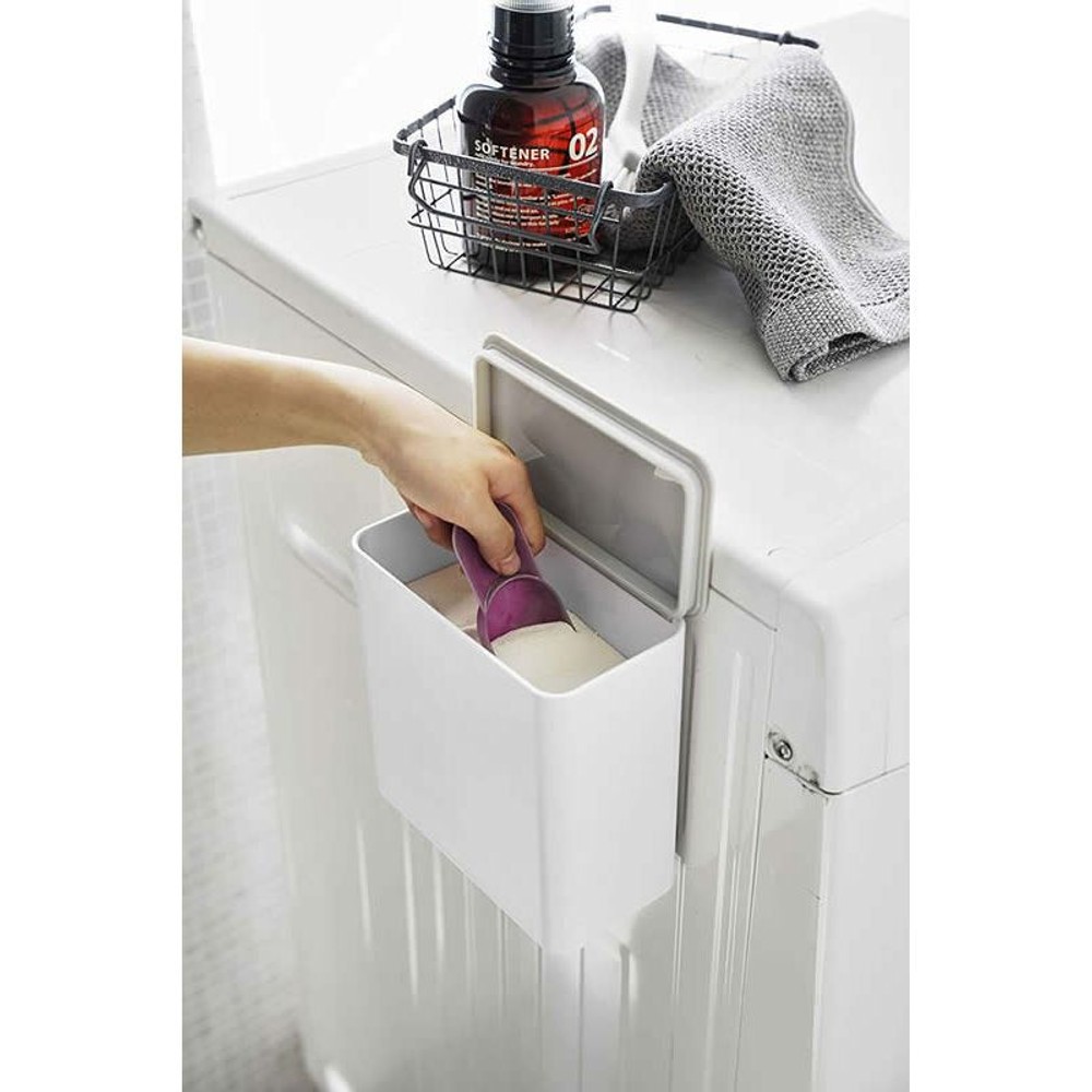 マグネット洗濯洗剤ボールストッカー　プレート　ホワイト, ホワイト, 約17×9.5×17cm