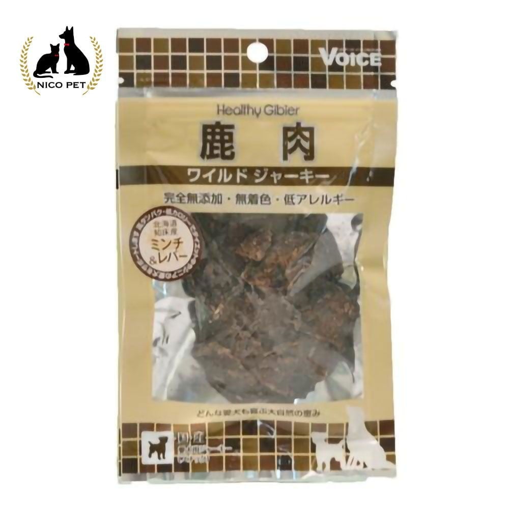 ヴォイス ヘルシージビエ 鹿肉ワイルドジャーキー ミンチ＆レバー 15g, ミンチレバー, 15g