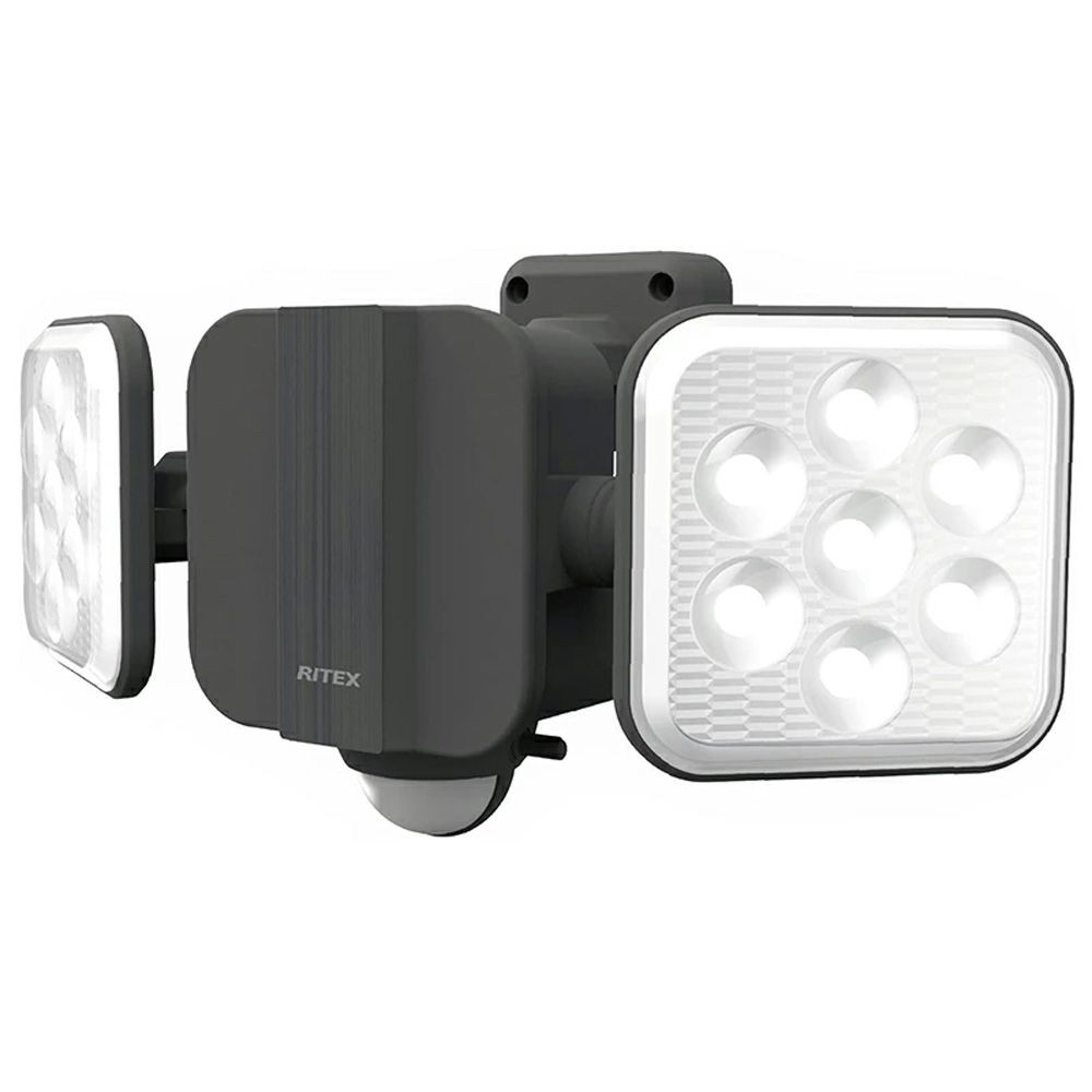 6.5W 2灯フリーアーム式ハイブリッドLEDソーラーライト S-HB250 株式会社ムサシ, ブラック, 幅281mm&times;奥行134mm&times;高さ147mm