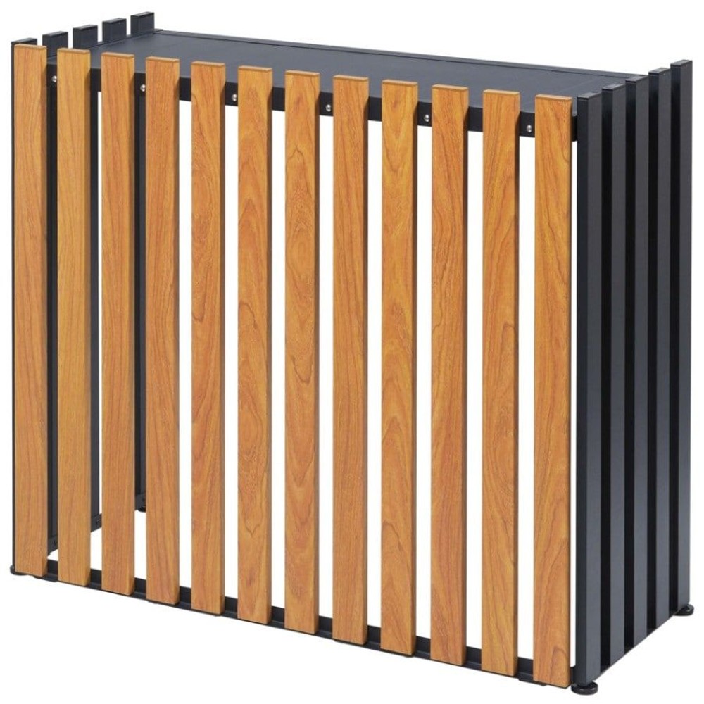 SANKA  アルミ室外機カバー  縦格子標準【メーカー直送・代引不可】, ホワイト, 標準