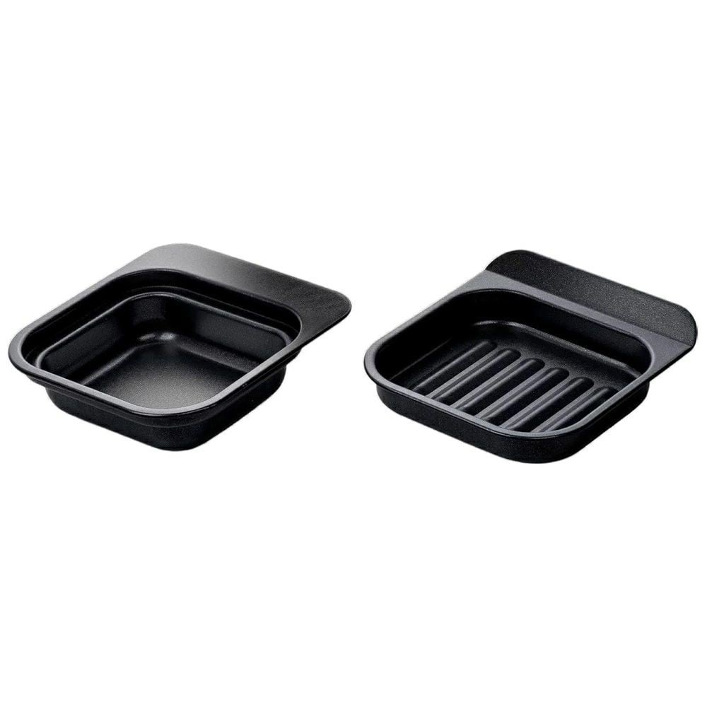 デュアルプラス オーブントースター２段焼きプレートセット FWーWPS, ブラック, FW-WPS